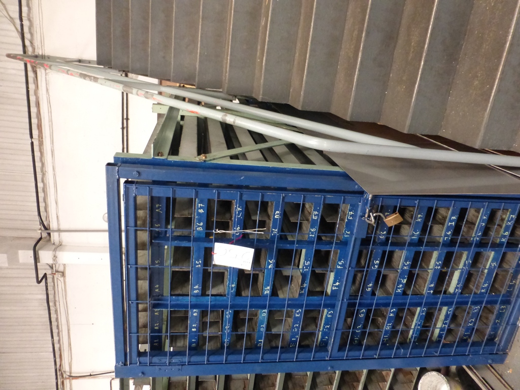 Steel 36 Shelf Stock Storage Rack, approx. length 8ft