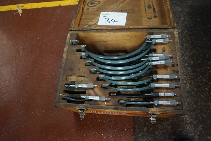 Set of Imperial Micrometers 0 – 1’  - 11 – 12’