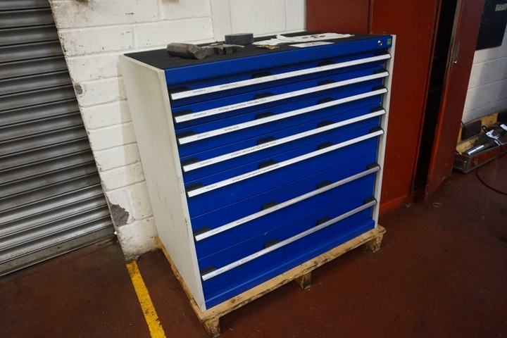 Bott 7-Drawer Cabinet with Qty of Turning Tools, Boring Bars & Qty Tips