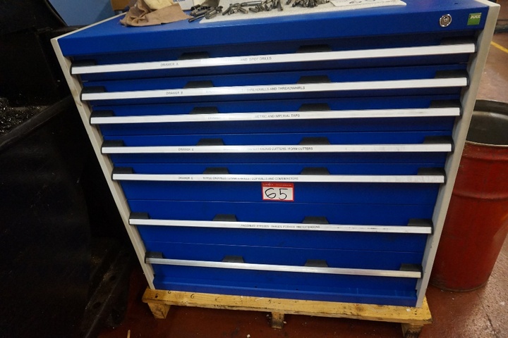 Bott 7 Drawer Cabinet with Carbide Drills, Spot Drills, Metric & Imperial Taps