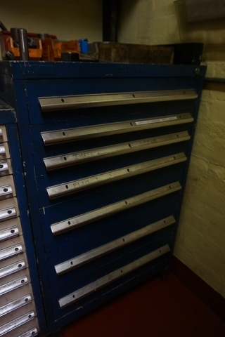 7-Draw Cabinet with Cutters, Drills & Circular Cutters