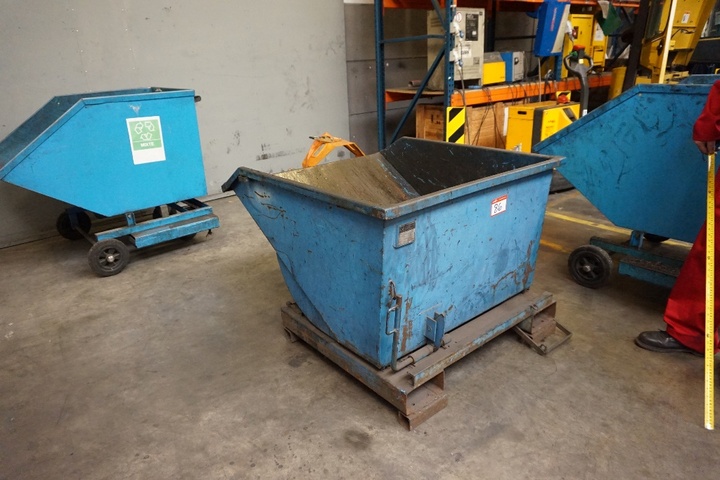Mobile Tipping Skip 1.1m x 1.3m x 850mm High Approx.