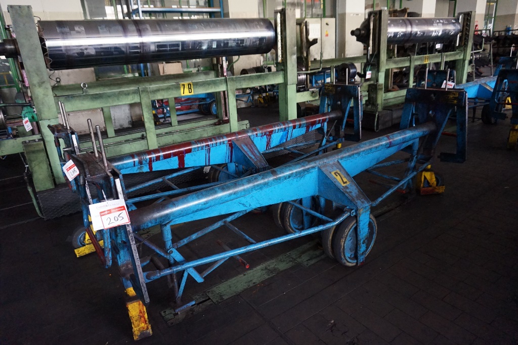 (2) x Manual Post Press Cylinder Trolleys