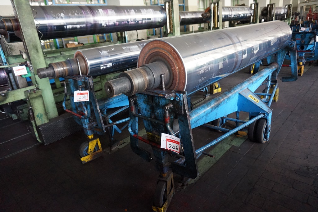 (2) x Manual Post Press Cylinder Trolleys