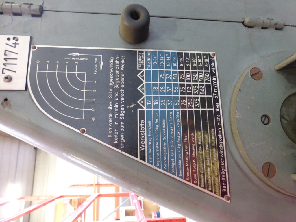 Mossner Rekord SM/320 Bandsaw
