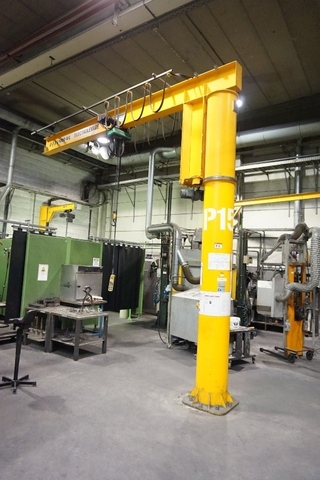 1 Ton Motorized Jib Crane with 1 Ton Verlinde Hoist