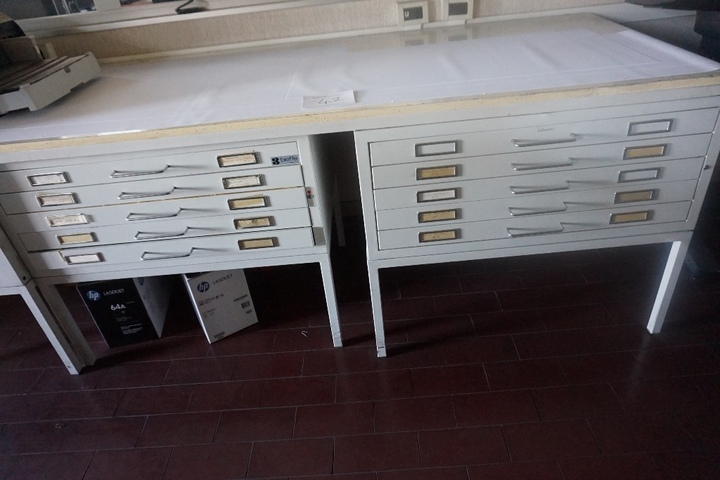 (3) x  5 Drawer Plan Chests with 800mm x 60mm Drawers