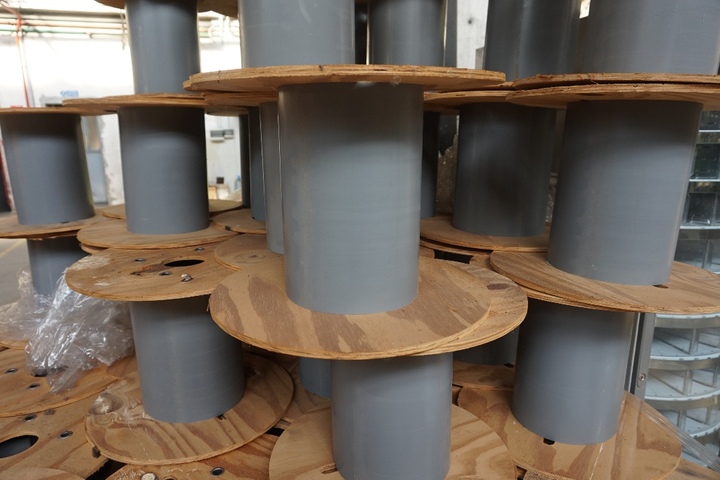 100 x 400mm Wooden Grey Reels