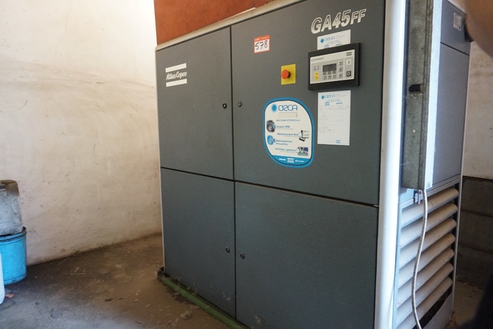 Atlas Copco GA45FF Compressor, Max Pressure 7.5 Bar