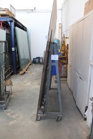 (3) Portable Glass Trolleys