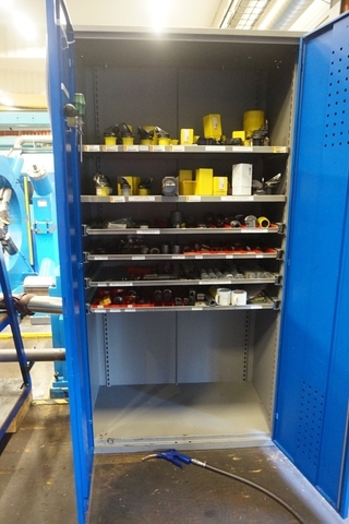 Cupboard with large Qty of Capto Boring Heads and Boring Bars
