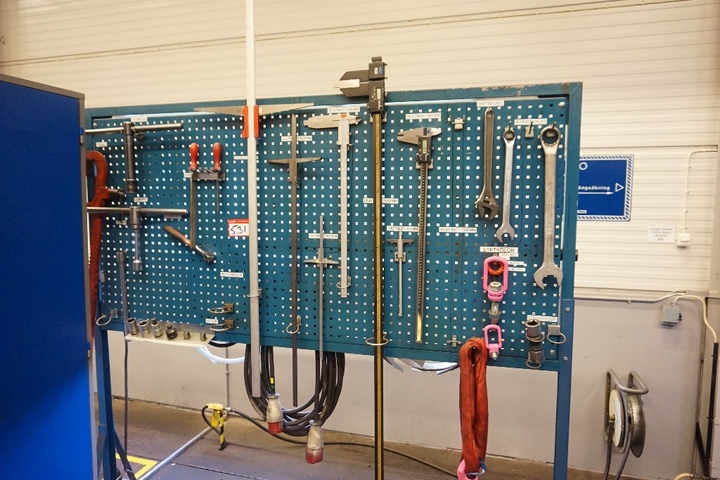 Rack with Qty of Verniers and Spanners