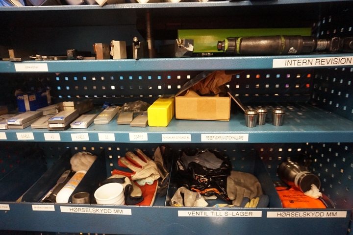Cupboards with Carbide Tip Holders, Drills and Letter Stamps