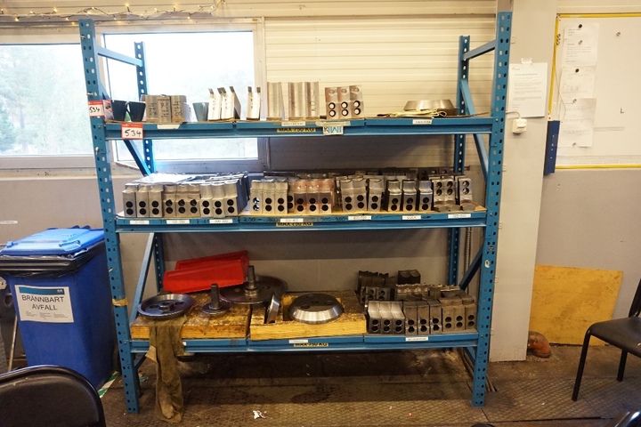 Rack with Large Qty of Jaws and Faceplates