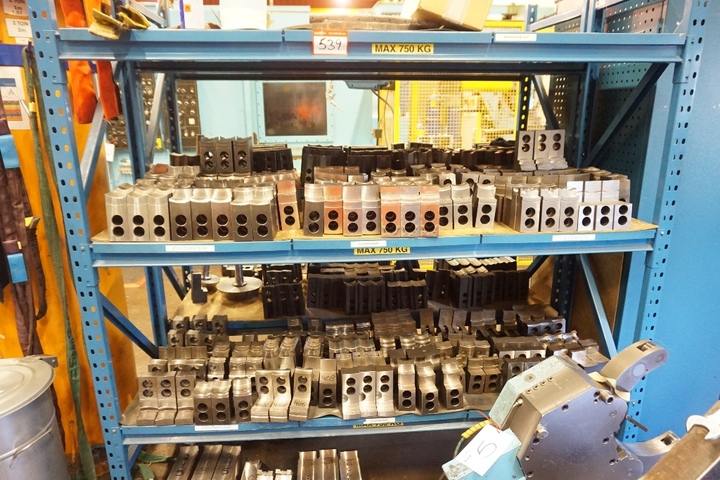 Rack with Large Qty of Jaws