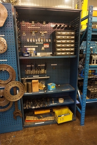 Cupboard with Qty of Drills, Drill Holders, Carbide Tips, Carbide Tip Holders