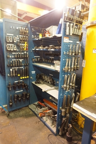 Cabinet with U Drills, Boring Bar Holders, Capto Tooling, VDI 50 Tooling and Drills