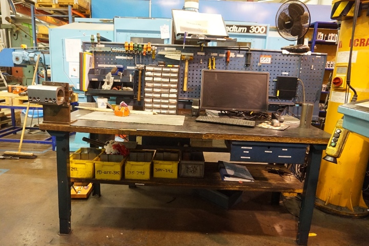 Bench 2m x 800mm with Qty of Carbide Tips