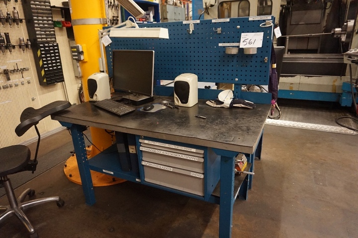 Bench 150mm x 750mm with 3 Drawers (Excluding Computer)