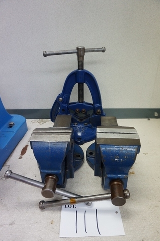 (2) 4” Vices and Record 93½ Clamp