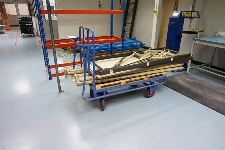 Mobile Trolley 1.2m x 0.68m approx.