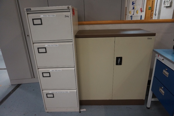 (3) Storage Cabinets & Filing Cabinet