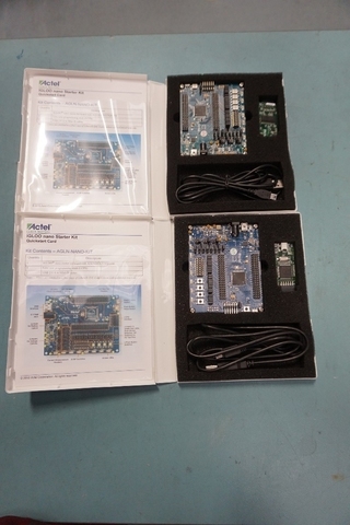 (2) Actel Igloo Nano Starter Kits, each with one USB 2.0A to Mini-B Cable