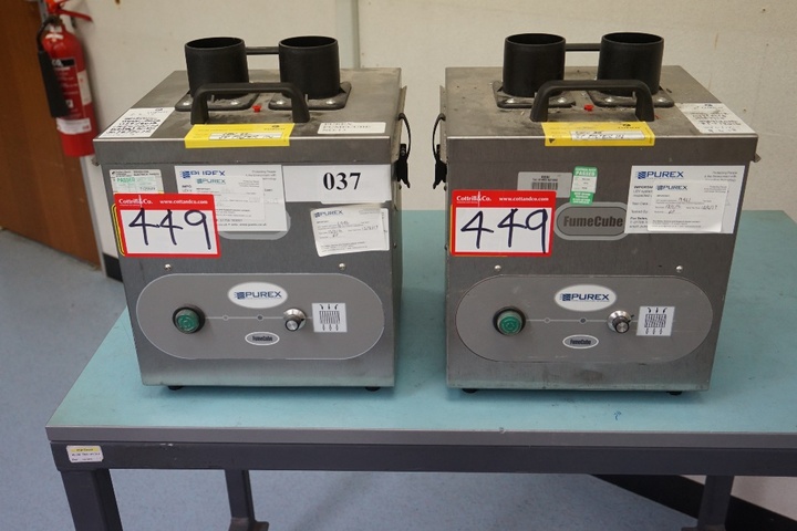 (2) Purex Fumecube 2 Arm Fume Extractors