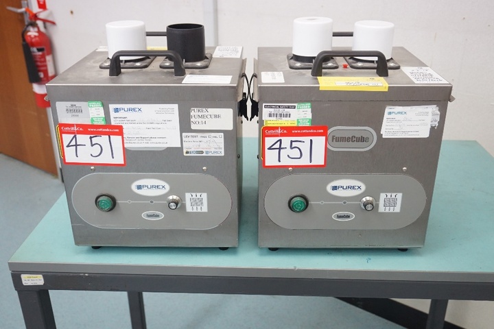 (2) Purex Fumecube 2 Arm Fume Extractors