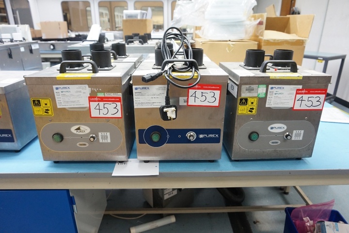 (5) Purex Fumecube 2 Arm Fume Extractors