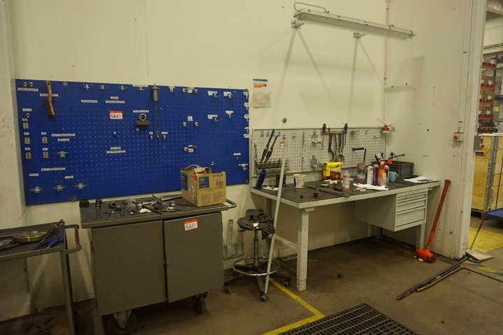 Contents of Testing Bay with 4 Water Hoses and Boiler