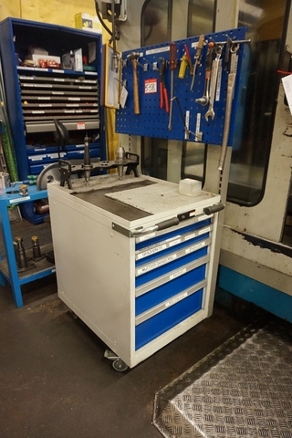 Mobile 5 Drawer Tooling Trolley with Hand Tools