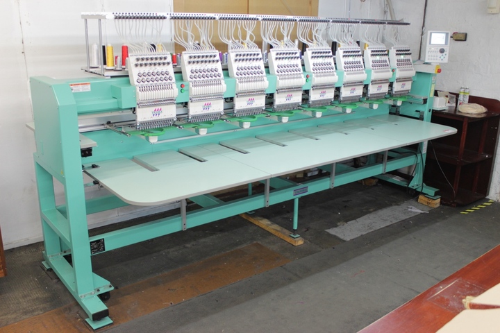 Tajima Type 1-3B TFMX-11C1508 Electronic 8 Head 15 Colour Automatic Embroidery Machine