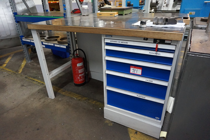 Garant Bench with 5 Drawer Cabinet