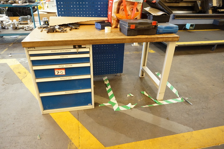 Garant Bench with 5 Drawer Cabinet