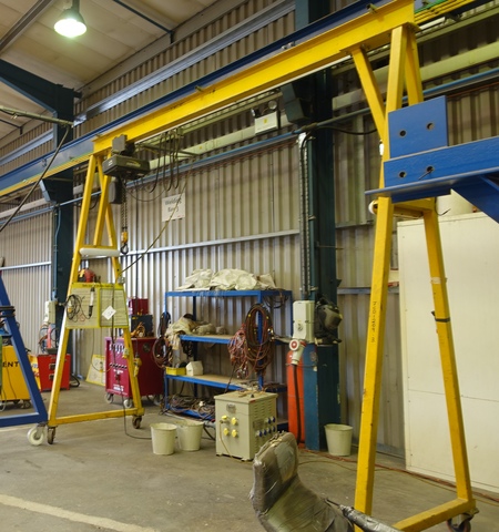 Lifting Frame with Morris 2-Ton Electric Hoist