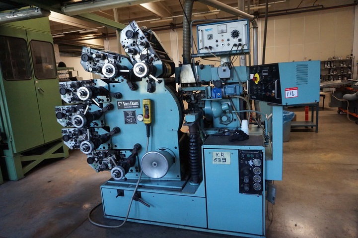 VAN DAM 560UV 6 Colour Dry Offset Cup Printing Machine