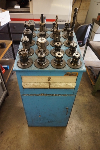 Cabinet with Qty CAT 40 Tooling