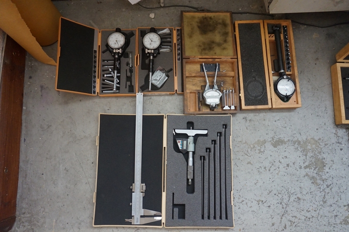 Bore Gauges, Depth Gauges and (2) Verniers
