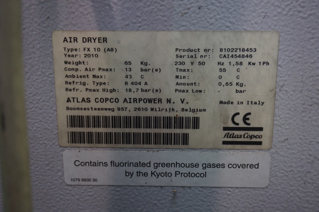 Atlas Copco Airdryer Type FX10
