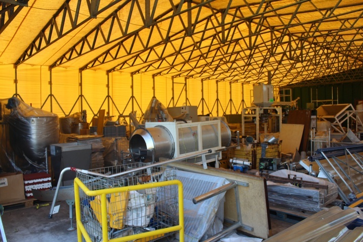 Content of Outside Storage Area Including Racking