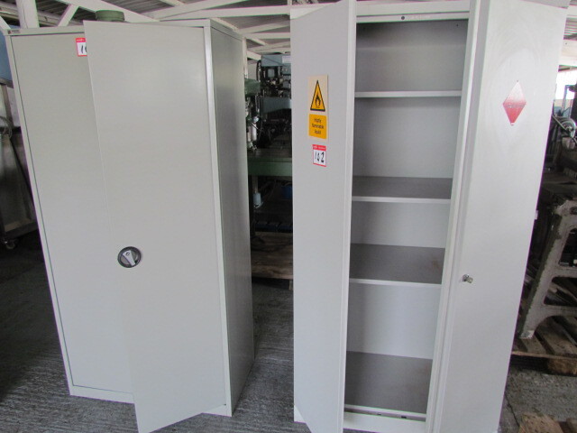 (2) Steel Workshop Cabinets