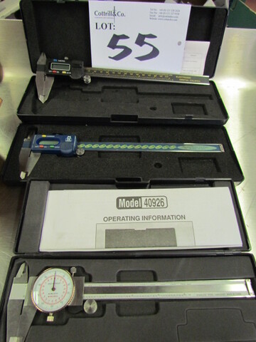 (2) Digital & (1) Manual Vernier Calipers