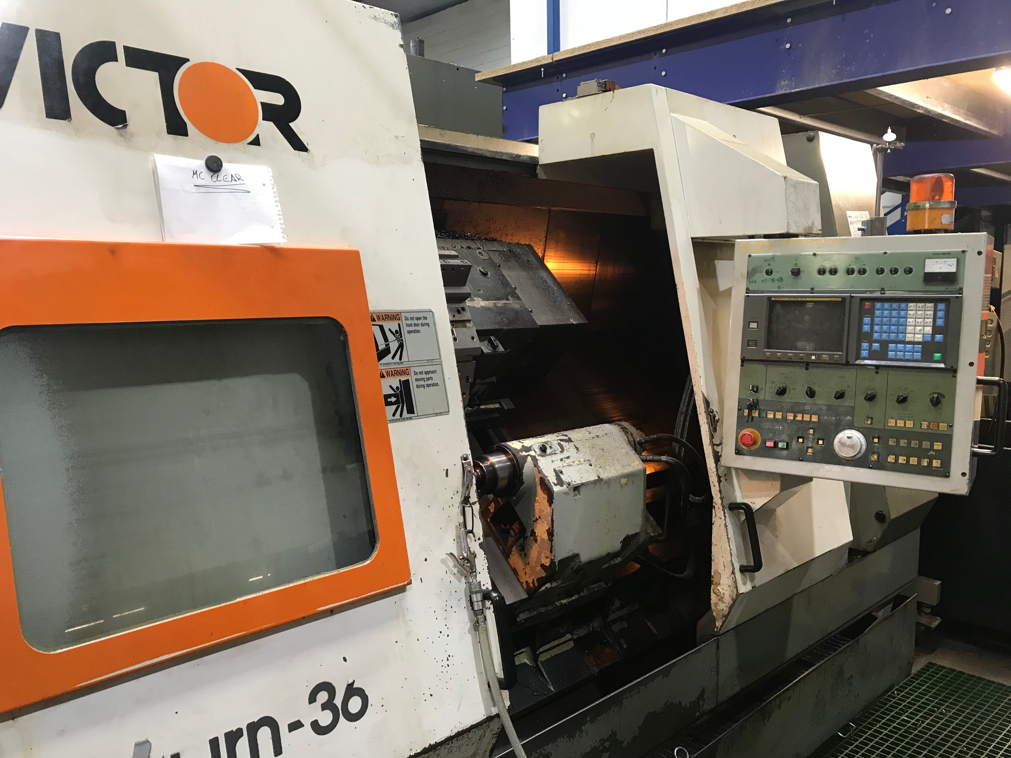Victor V-Turn 36 CNC Lathe with Fanuc OTC Control