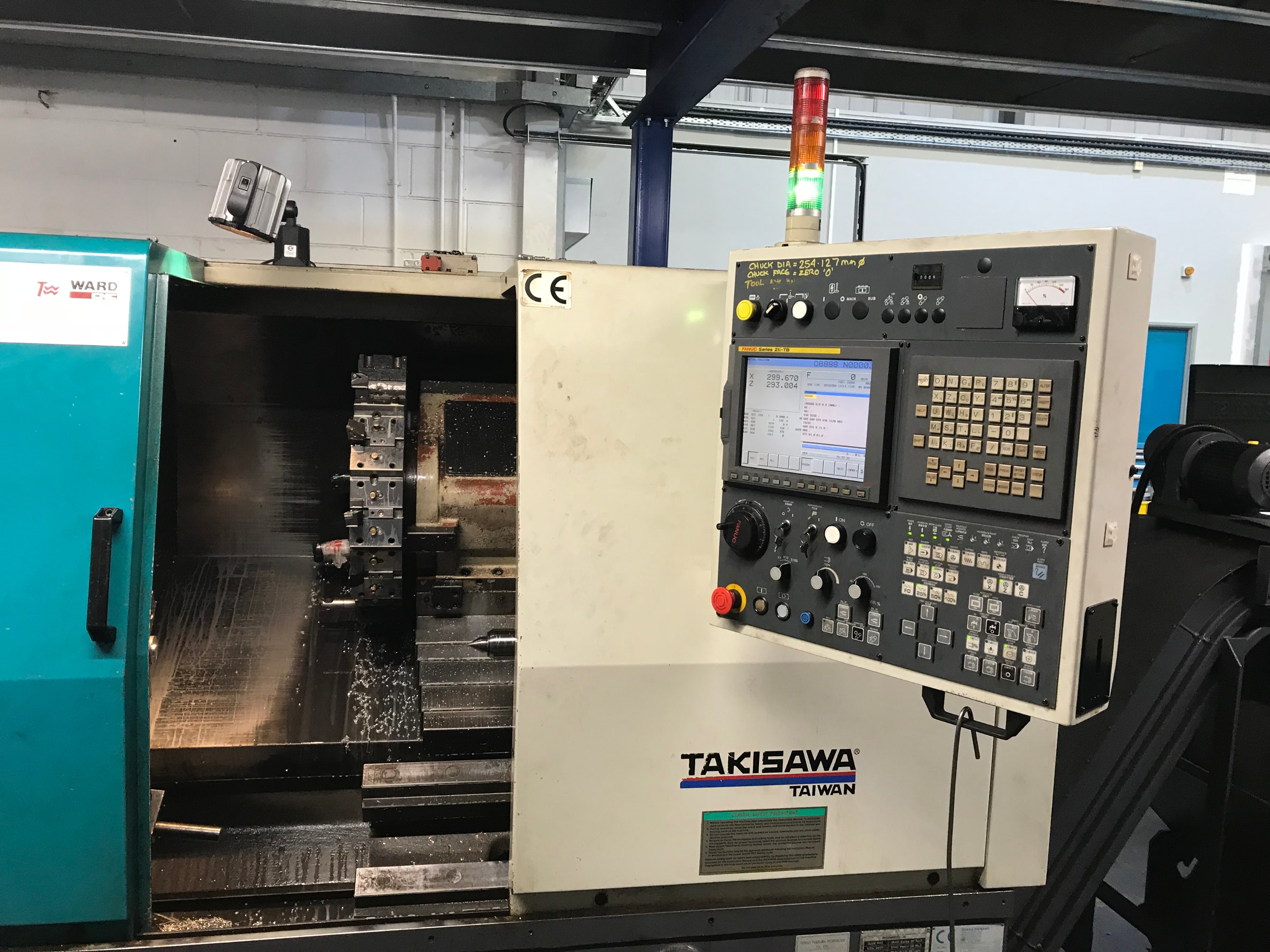 Taiwan Takisawa EX-110 CNC Lathe with Fanuc Series 21i-TB Control