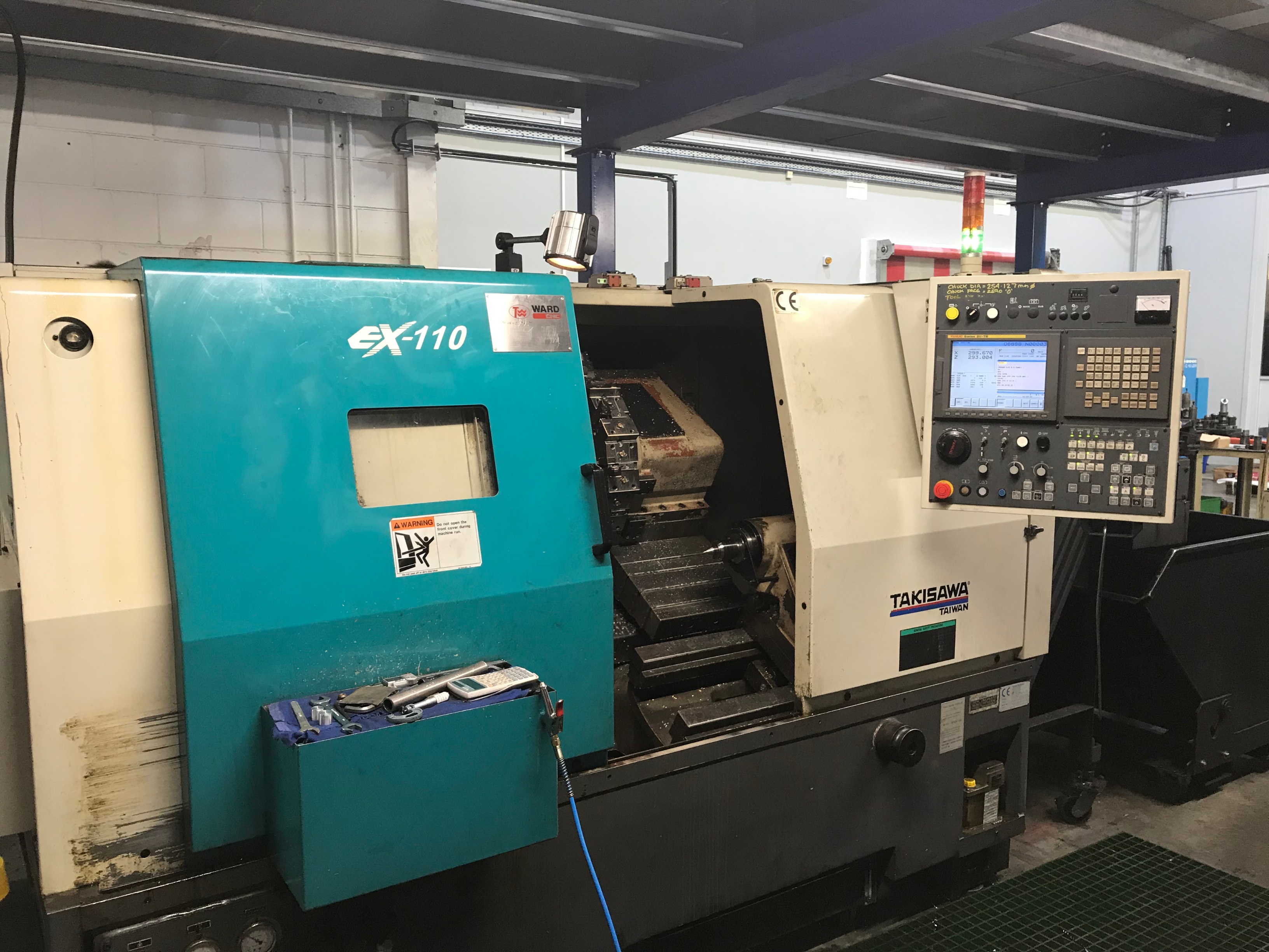 Taiwan Takisawa EX-110 CNC Lathe with Fanuc Series 21i-TB Control