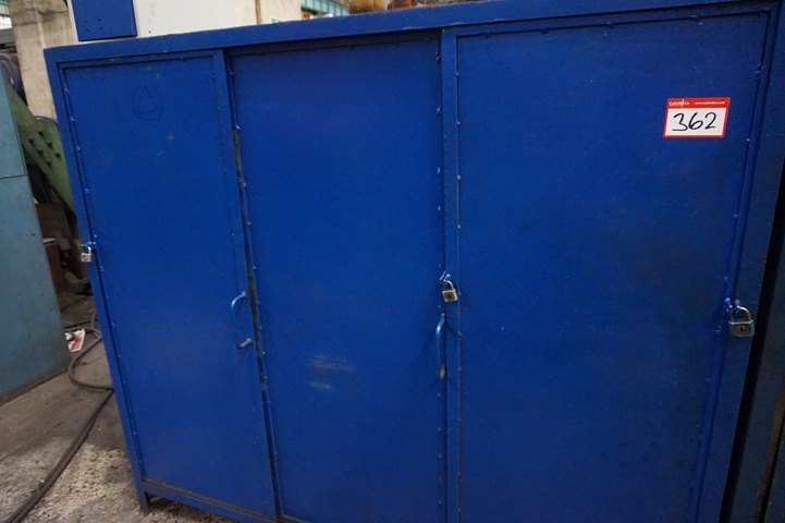 Cabinet with Cutters, Vice, ISO 50 Tooling, (2) Vices