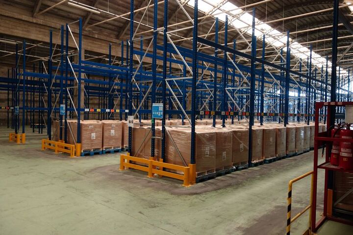 Large Quantity of Slotted Steel Pallet Racking