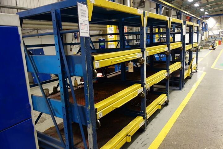 Bays of 3 Tier Steel Tool Racking