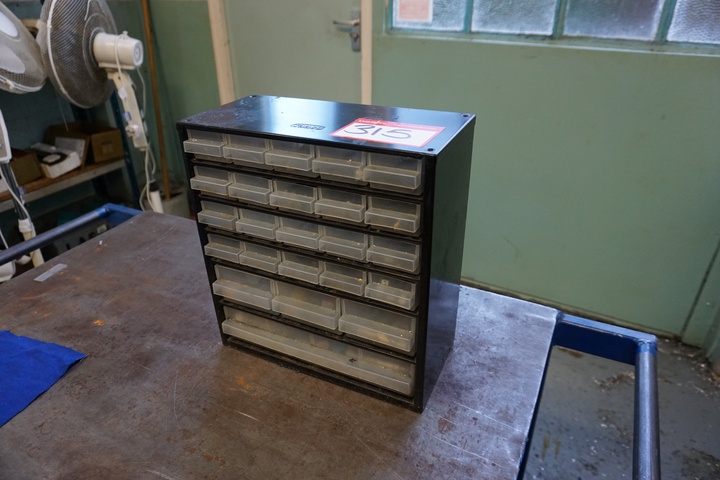 24 Drawer Storage Cabinet with Qty of Drills